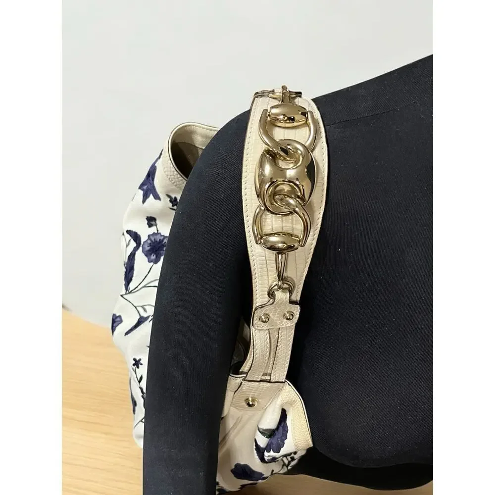 GUCCI 171295 Flora Wave Hobo Bag